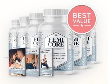 Femicore six bottle package with bonus materials